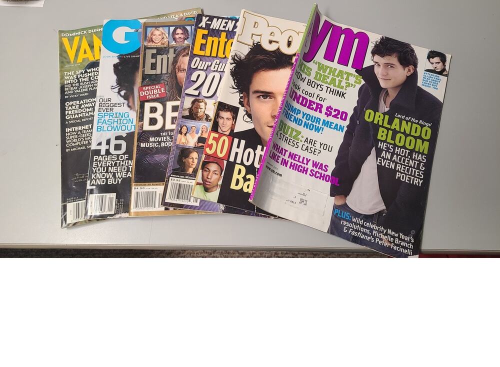 Magazines Orlando Bloom Lord of Rings XMEN Viggo 2003-2004 GQ People Y2K Retro